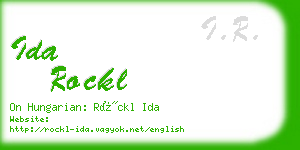 ida rockl business card